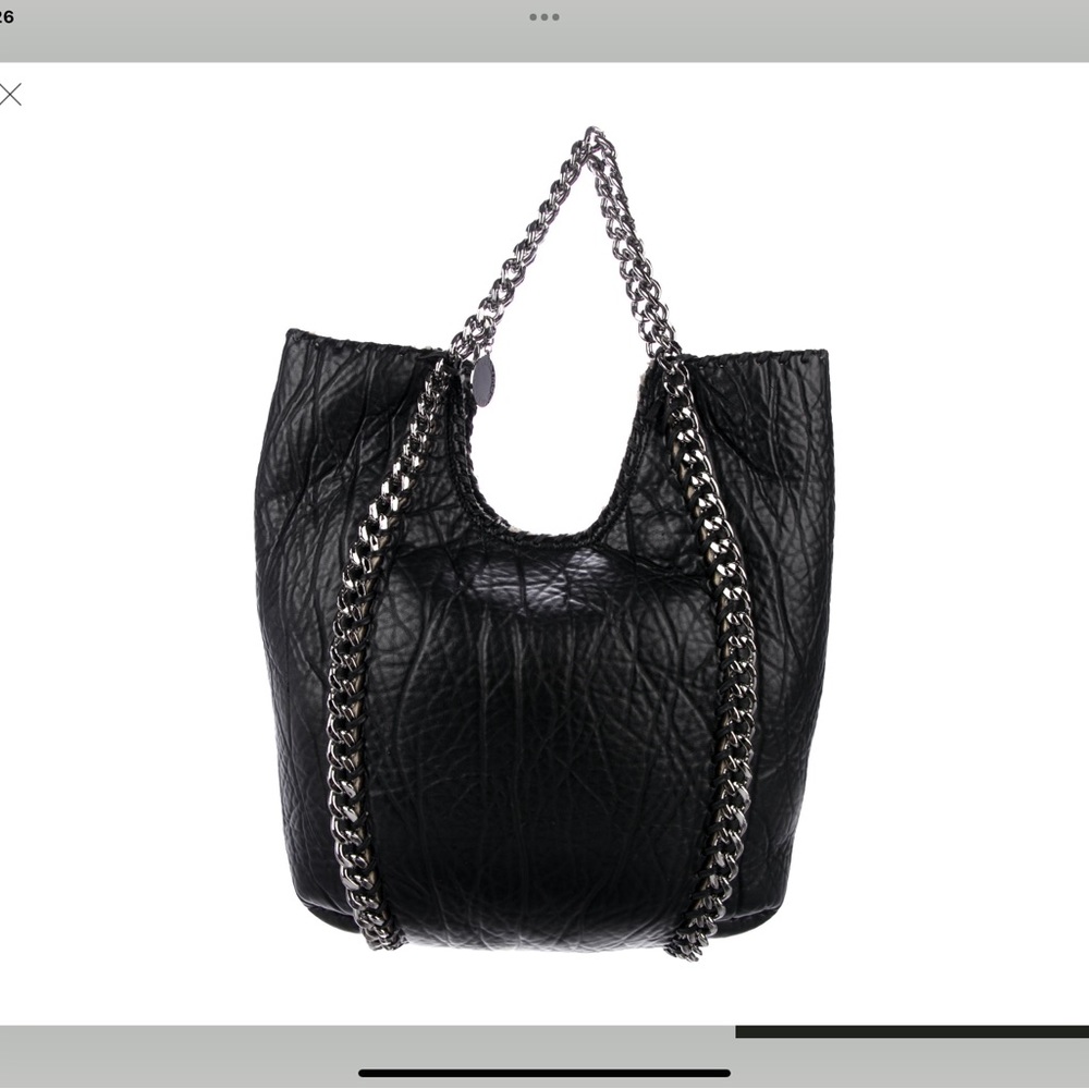 Black vegetarian leather Stella McCartney tote